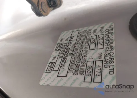 2002 Jaguar S-Type 3.0L V6 from USA, damaged, VIN SAJDA01N02FM22151